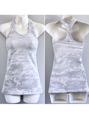 Lululemon Cool Racerback II *Nulu Tank in Incognito Camo Alpine White Multi •2/4